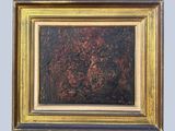 an image of a painting of flowers in a gold frame