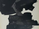 an image of a black and white painting on a white wall