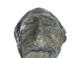 a sculpture of a man ' s face on a white background