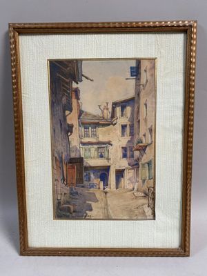 une image d'une photo d'un tableau représentant une rue