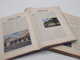 two open books with pictures of people on them