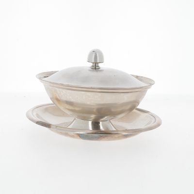 REED & BARTON Saucière couverte En argent et métal argenté