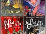four books in a series of four different covers of a woman ' s face