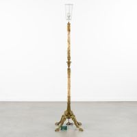 Lampadaire décoratif, en onyx et laiton. (photo 2)