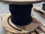 a wooden pallet with a spool on top of it