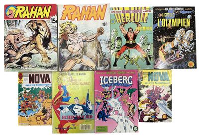Lot de 8 COMICS comprenant RAHAN 2 albums trimestriel.