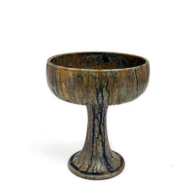 Roger GUÉRIN (1896-1954) Grande coupe sur piédouche en grès …