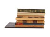 a stack of books sitting on top of each other