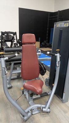 an image of a gym equipment set up in a room