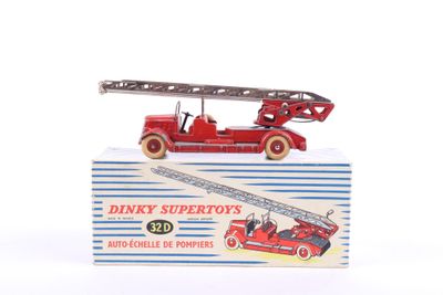 a red toy fire truck with a ladder on top of it