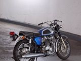 a motorcycle that is parked in a parking garage