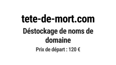 Nom de domaine tete-de-mort.com.