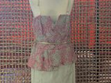 a dress on a mannequin stand in front of a screen