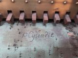 a close up view of a piano with the keys missing