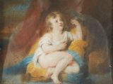 an image of a painting of a woman sitting on a chair