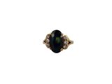 a close up of a ring on a white background