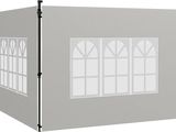 a white pop up tent with windows on a white background