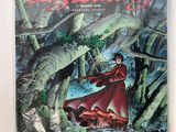 the cover of a comic book with an image of a woman in a red dress