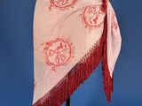 a pink and red shawl on a mannequin mannequin mannequin mannequin mannequin mannequin mannequin mannequin