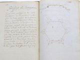 a book with a drawing of a pentagon on it