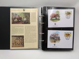 an open book with a picture of elephants on it