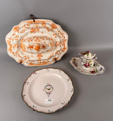 Varia : Faïences XVIIIème siècle dont assiette papillon Mars…