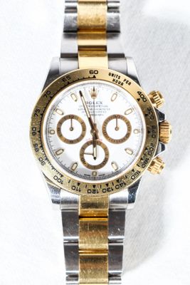 Bracelet Montre Acier Et Or 18mm - Style Chronographe Type Rolex, Neuf Avec étiquettes
