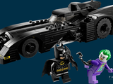 lego batman batmobile and the joker ' s batmobile from the dark knight trilogy