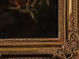 a picture of a painting of a man with a hat on
