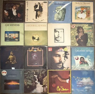 a lot of music cds on the table