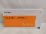 a white box with an orange and black logo on it