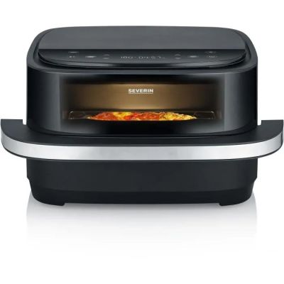 a close up of an oven with a pizza inside of it