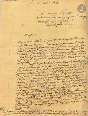 Julien-Joseph VIREY (1775-1846) naturaliste. L.A.S., Paris 4…