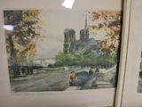 two pictures of a couple of people sitting on a bench