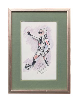tableau encadré représentant un dessin d'un joueur de baseball en train de lancer une balle