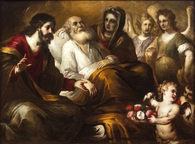 an image of a painting of a group of people in a room