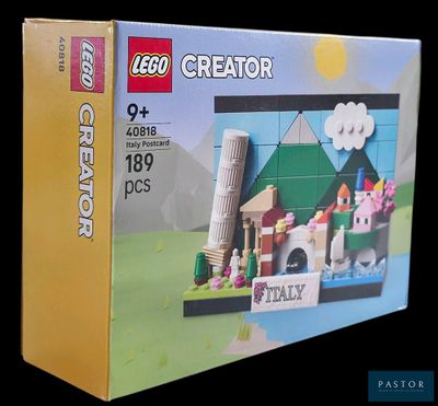une boîte contenant un kit Lego Creator, posée sur une table
