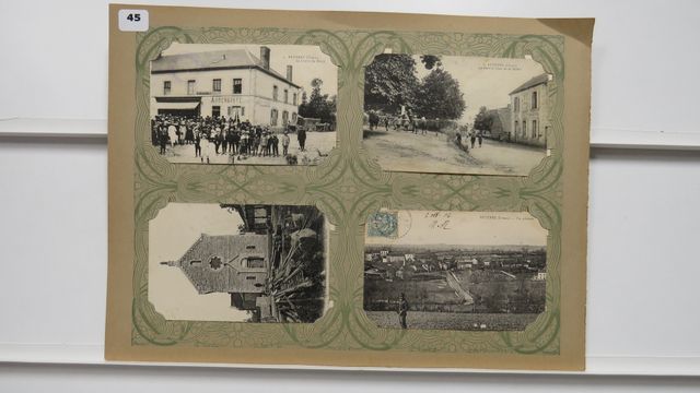 Reterre : Lot de 8cpa. 1 avec cachet filigrane (Le Centre du Bour...