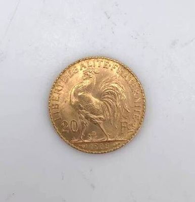 an image of a gold coin with a rooster on it