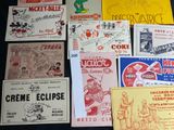 many different types of advertising cards on the table