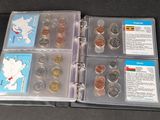 a book with a bunch of different coins in it