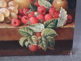 a painting of a bunch of fruit on a table