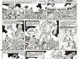 a black and white comic strip with a cartoon of a man on a motorcycle