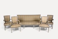 Mobilier de salon comprenant un canapé et quatre fauteuils, … (photo 2)