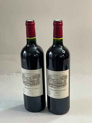 2 bouteilles CARRUADES DE LAFITE 2004 Second vins du Château…