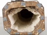 a close up of a piece of wood with a hole in it