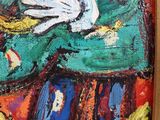 a picture of a painting on the wall of a room