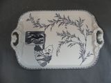 a tray with a picture of a woman and a man on it