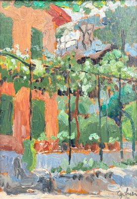 Raymond GOHIER (XXe) La pergola en Provence. - Photo 1