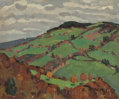 Emmanuel Meuris (1894-1969) "Paysage Vallonne", huile sur pa…